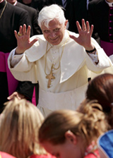Pope Benedict XVI arriving at the airport of Cologne, Germany for World Youth Day. (Photo/Zuma Press)